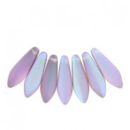 Czech Glass Daggers kralen 5x16mm Crystal copper rainbow 00030-98573